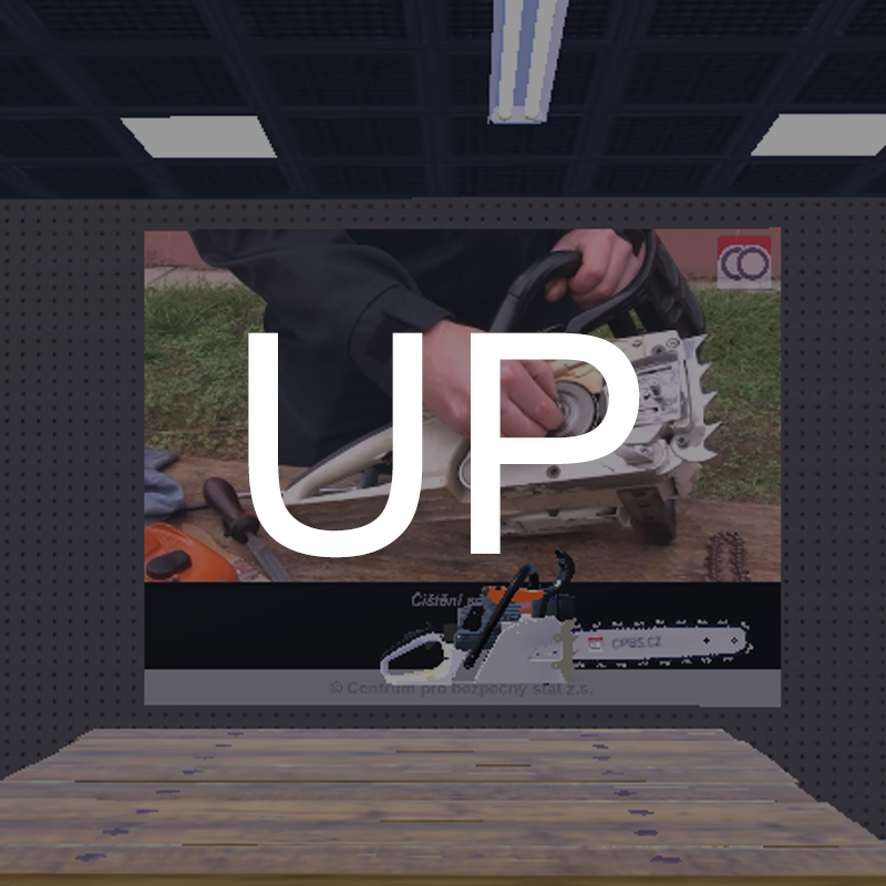 Ikona aplikace VR údržba motorových pil